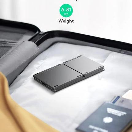 CE FCC RoHs Rechargeable Bluetooth Folding Keyboard with Touchpad Portable Slim Wireless Foldable Keyboard for Laptop Tablet