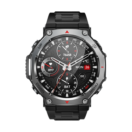 KT85 Smartwatch AMOLED Screen 5ATM Waterproof Certificated BT Call Strong Flashlight Long Battery Sport Outdoor Smart Watch