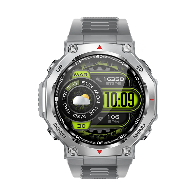 KT85 Smartwatch AMOLED Screen 5ATM Waterproof Certificated BT Call Strong Flashlight Long Battery Sport Outdoor Smart Watch