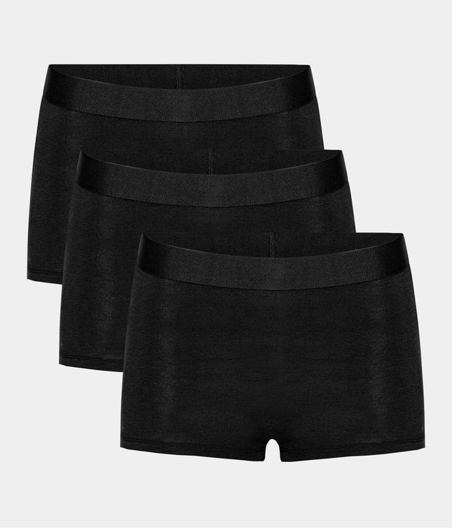 3 stk sorte bambus hotpants